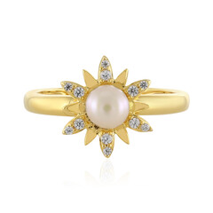 Anillo en plata con Perla blanca Freshwater