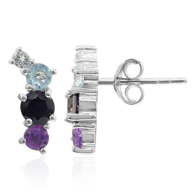 Pendientes en plata con Iolita