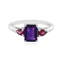 Anillo en plata con Amatista de Zambia