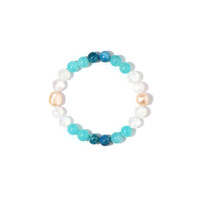 Brazalete con Perla durazno Freshwater (Riya)