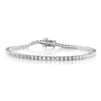Brazalete en plata con Topacio blanco