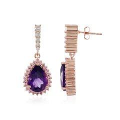 Pendientes en plata con Amatista de Siberia (Adela Silber)