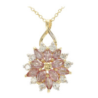 Collar en oro con Zafiro Padparascha no calentado (AMAYANI)