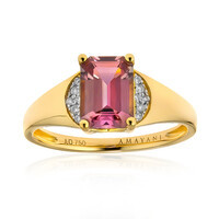 Anillo en oro con Diáspora rosa (AMAYANI)