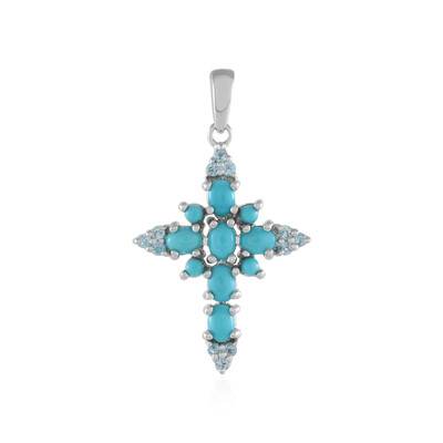 Colgante en plata con Turquesa bella durmiente