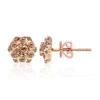 Pendientes en oro con Diamante rosa de Francia de Argyle SI1