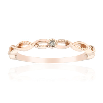 Anillo en oro con Diamante rosa de Francia de Argyle SI1 (Annette)