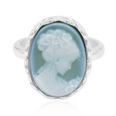 Anillo en plata con Ágata verde