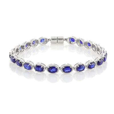 Brazalete en plata con Zafiro azul de Madagascar