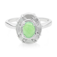 Anillo en plata con Crisoprasa imperial