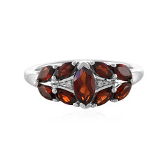 Anillo en plata con Granate de Mozambique