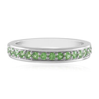 Anillo en plata con Tsavorita de Tanzania
