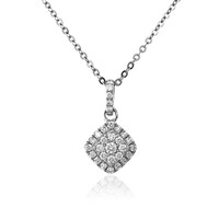 Collar en platino con Diamante limpio a lupa F (LUCENT DIAMONDS)