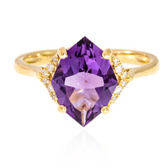 Anillo en oro con Amatista