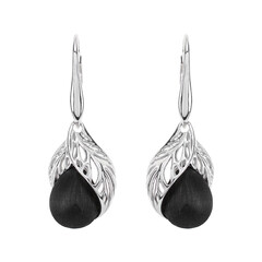 Pendientes en plata con Roble palustre