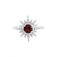 Anillo en plata con Granate de Mozambique