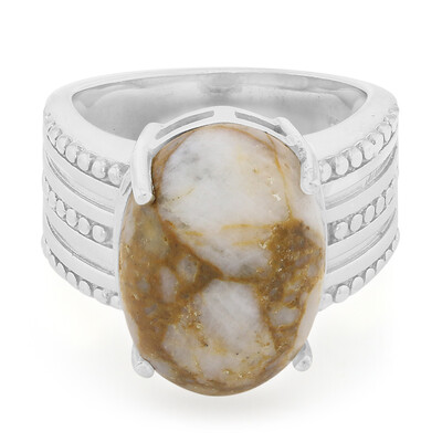 Anillo de hombre en plata con Cuarzo Dinosaurio