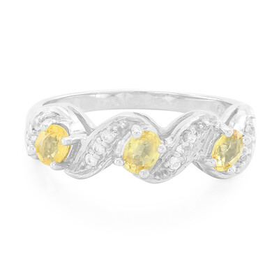Anillo en plata con Zafiro amarillo