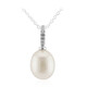 Collar en plata con Perla blanca Freshwater