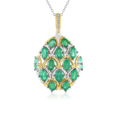 Collar en plata con Esmeralda de Zambia (Gems en Vogue)