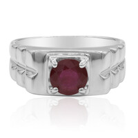 Anillo en plata con Rubí de Madagascar