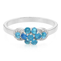 Anillo en plata con Apatita azul neón