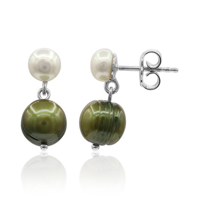 Pendientes en plata con Perla Freshwater (TPC)