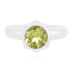 Anillo en plata con Quarzo limón