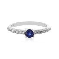 Anillo en plata con Zafiro azul