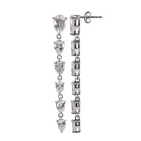 Pendientes en plata con Topacio blanco