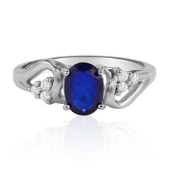 Anillo en plata con Espinela azul royal