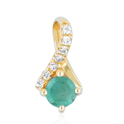 Colgante en oro con Esmeralda de Zambia
