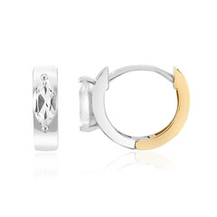 Pendientes en plata con Topacio blanco