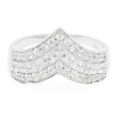 Anillo en plata con Zafiro blanco