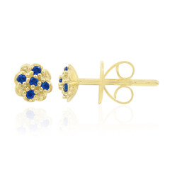 Pendientes en oro con Hauyna