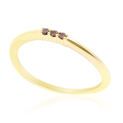 Anillo en oro con Diamante cognac rojo I1 (de Melo)