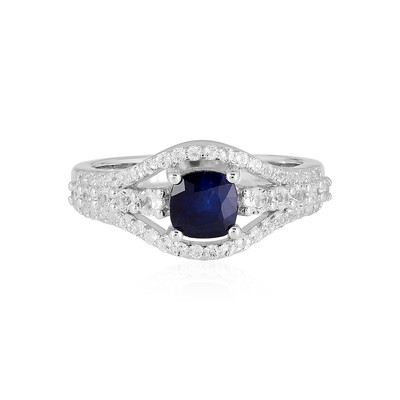 Anillo en plata con Espinela azul royal