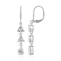 Pendientes en plata con Topacio blanco