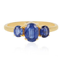 Anillo en plata con Cianita de Nepal