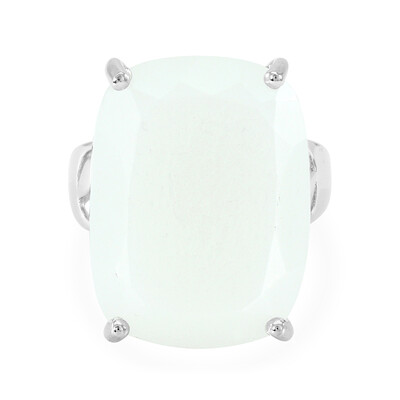 Anillo en plata con Piedra de Luna blanca