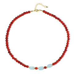 Collar en plata con Ónix rojo
