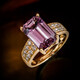 Anillo en oro con Diáspora rosa (AMAYANI)