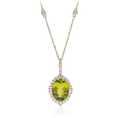 Collar en oro con Peridoto de Dashihe (CIRARI)