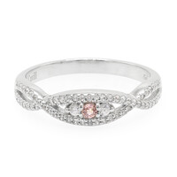 Anillo en plata con Zafiro Padparadscha