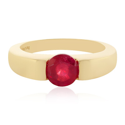 Anillo en plata con Rubí de Madagascar