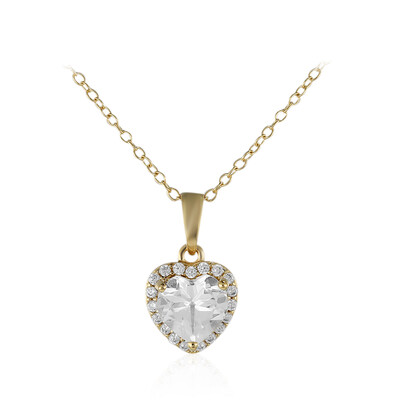 Collar en plata con Topacio blanco