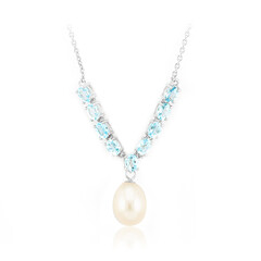 Collar en plata con Perla blanca Freshwater