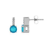 Pendientes en plata con Ópalo azul de Etiopía
