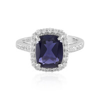 Anillo en plata con Iolita