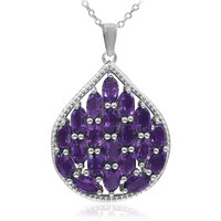 Collar en plata con Amatista de Zambia